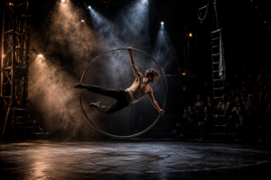 Artiste de cirque sur scène